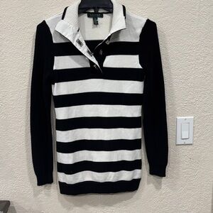 Lauren Ralph Lauren Black and White Cotton Top